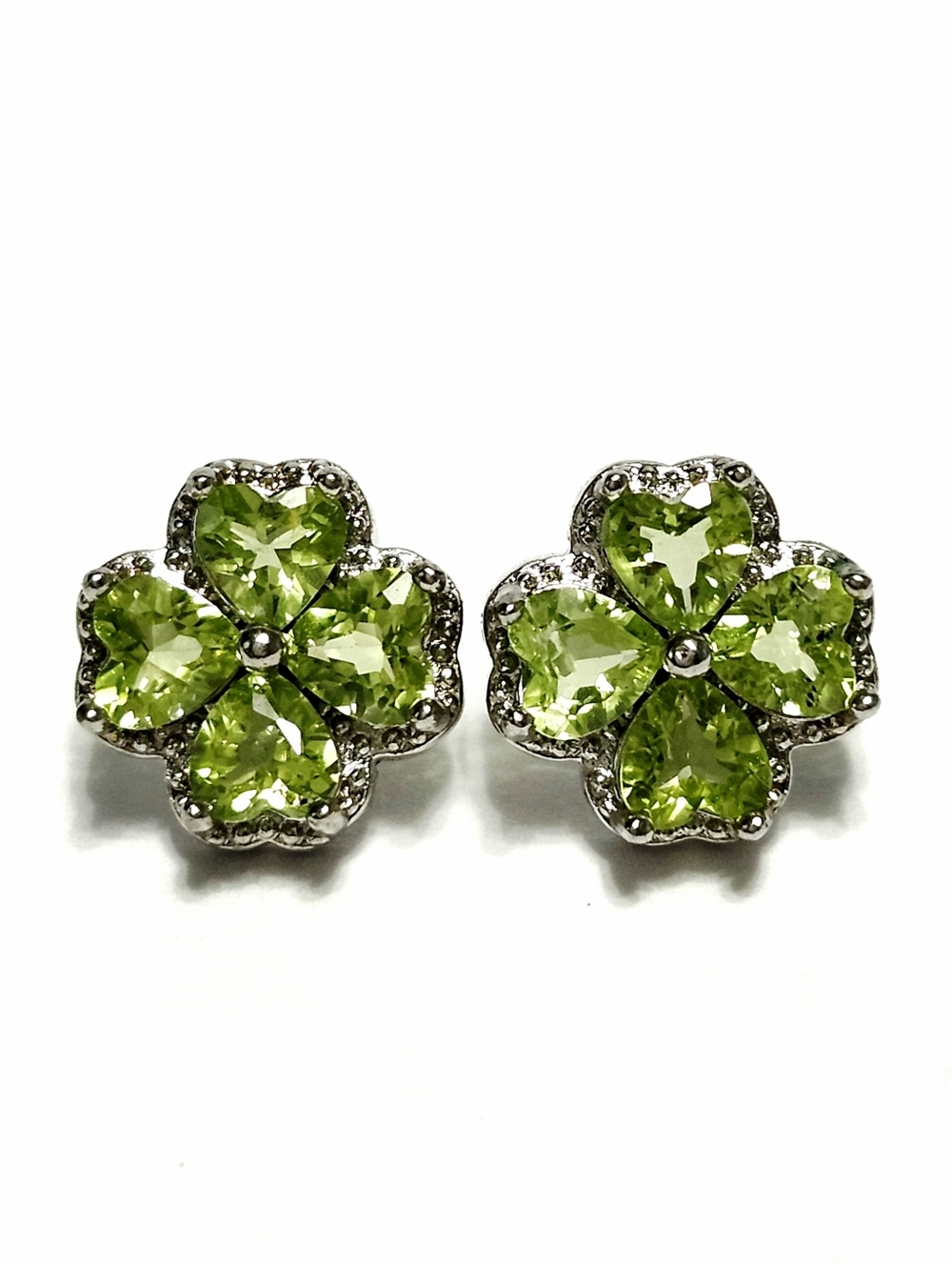 2.00 ctw Peridot Sterling Silver Stud Earrings